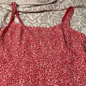 Abercrombie & Fitch Red Floral Midi Dress